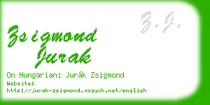 zsigmond jurak business card