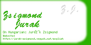 zsigmond jurak business card